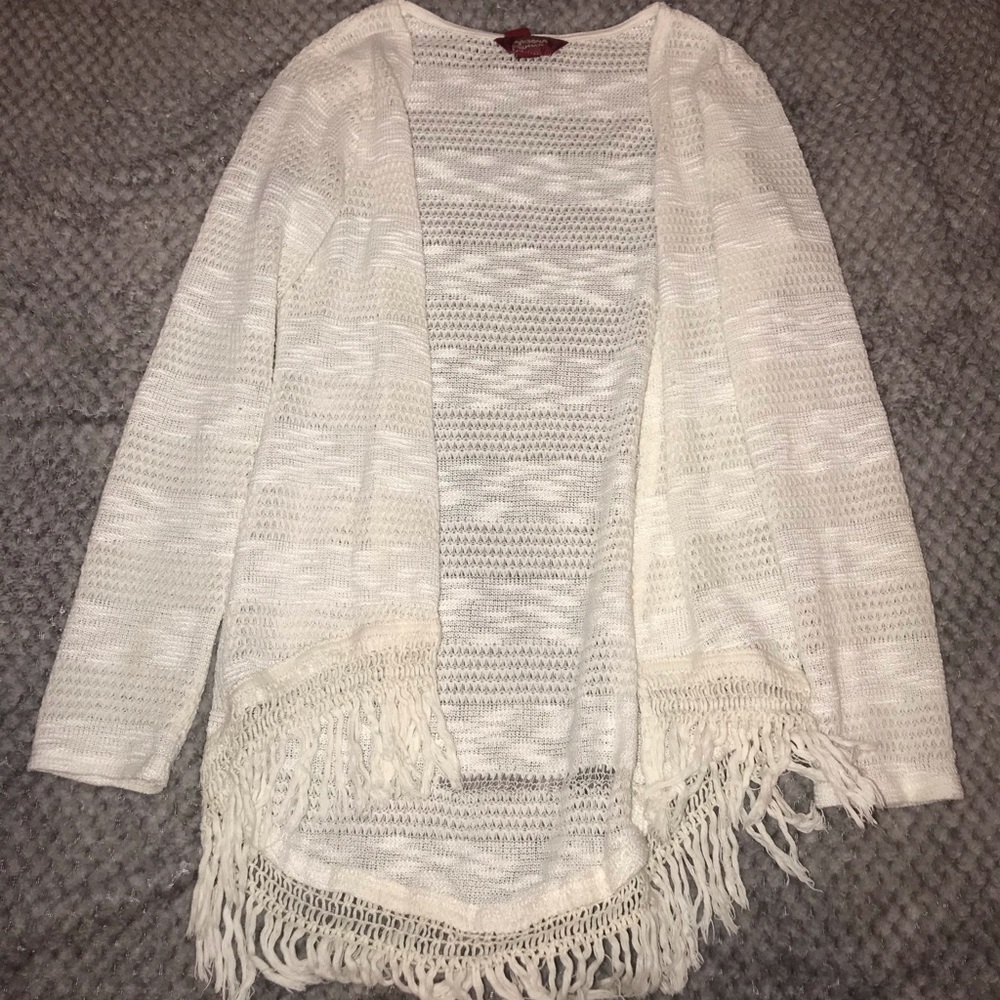White cardigan